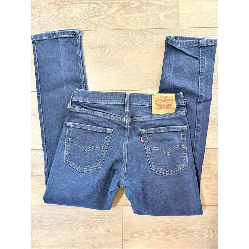 Levi's 511 Slim Fit Jeans Classic Wash Denim Casual Everyday Men's Size 32x32